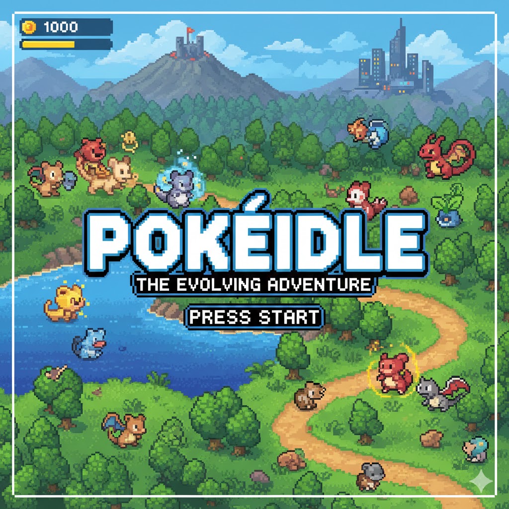PokeIdle - A turn-based Pokemon roguelike game